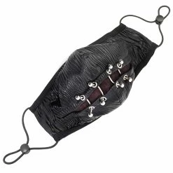 Masque 'Piercings' Noir Et Rouge -Magasin De Mode masque piercings noir et rouge 3