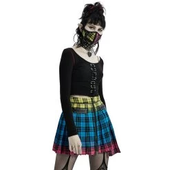 Masque 'Punk Plaid' à Carreaux 14 Masque 'Punk Plaid' à Carreaux -Magasin De Mode masque punk plaid a carreaux 4