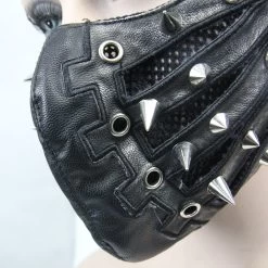 Masque 'Silver Pinned' Noir -Magasin De Mode masque silver pinned noir 10