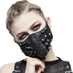 Masque 'Silver Pinned' Noir -Magasin De Mode masque silver pinned noir 3