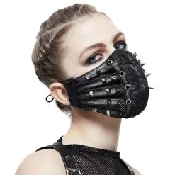 Masque 'Silver Pinned' Noir -Magasin De Mode masque silver pinned noir 4