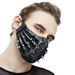 Masque 'Silver Pinned' Noir -Magasin De Mode masque silver pinned noir 7