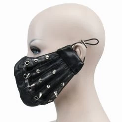 Masque 'Silver Pinned' Noir -Magasin De Mode masque silver pinned noir 9