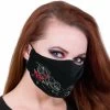 Masque 'Tribal Rose' Noir -Magasin De Mode masque tribal rose noir