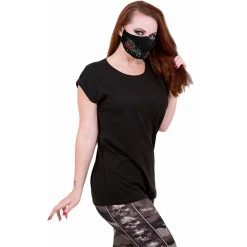 Masque 'Tribal Rose' Noir 11 Masque 'Tribal Rose' Noir -Magasin De Mode masque tribal rose noir 4