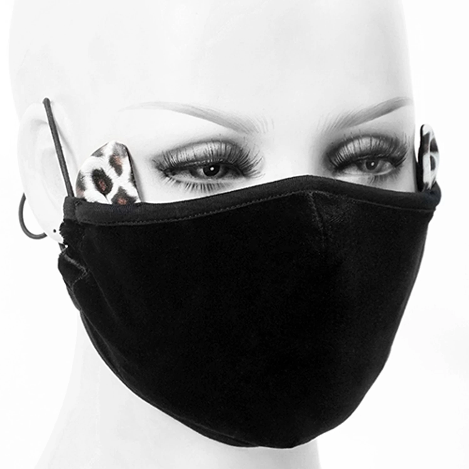 Masque 'Velvet Leo' Noir 4 Masque 'Velvet Leo' Noir – Image 2