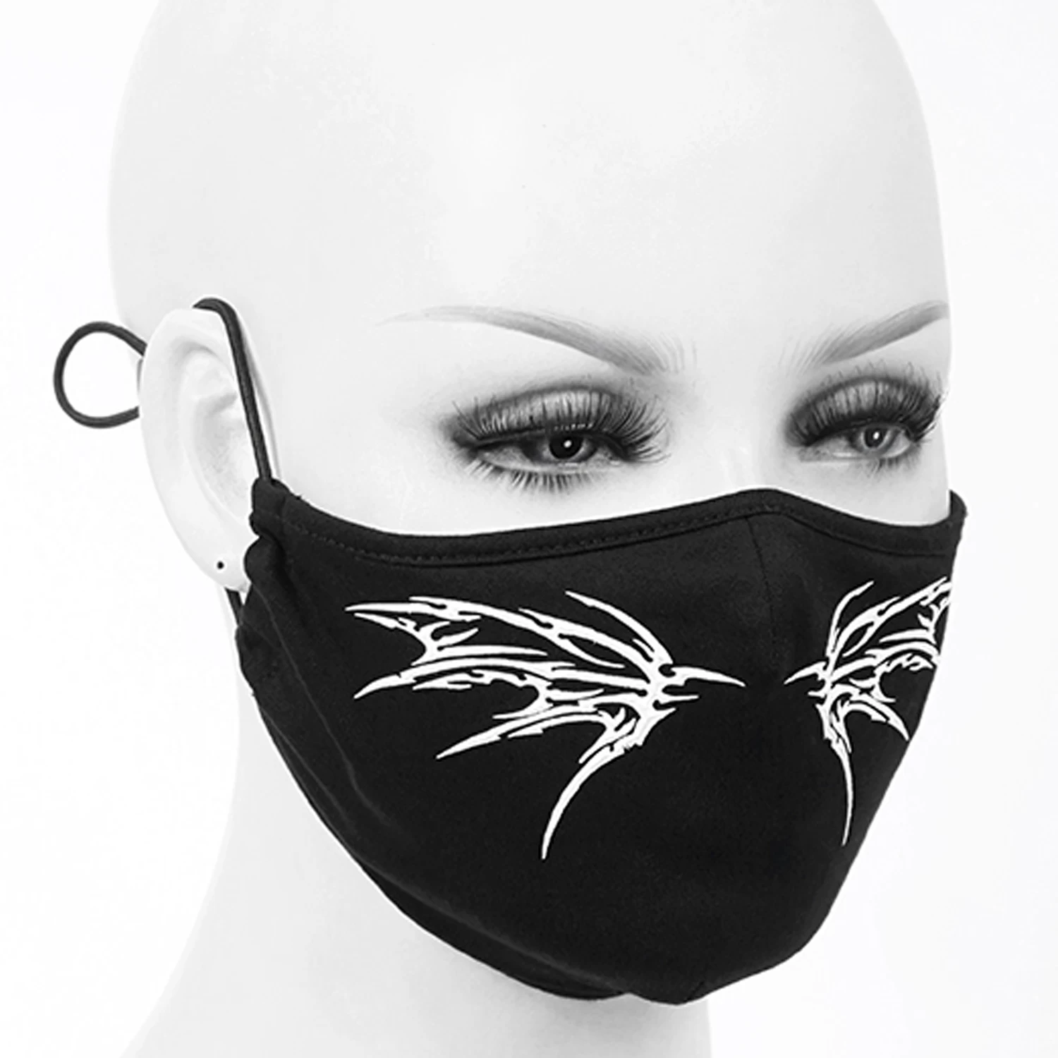 Masque 'White Butterfly' Noir 5 Masque 'White Butterfly' Noir – Image 3