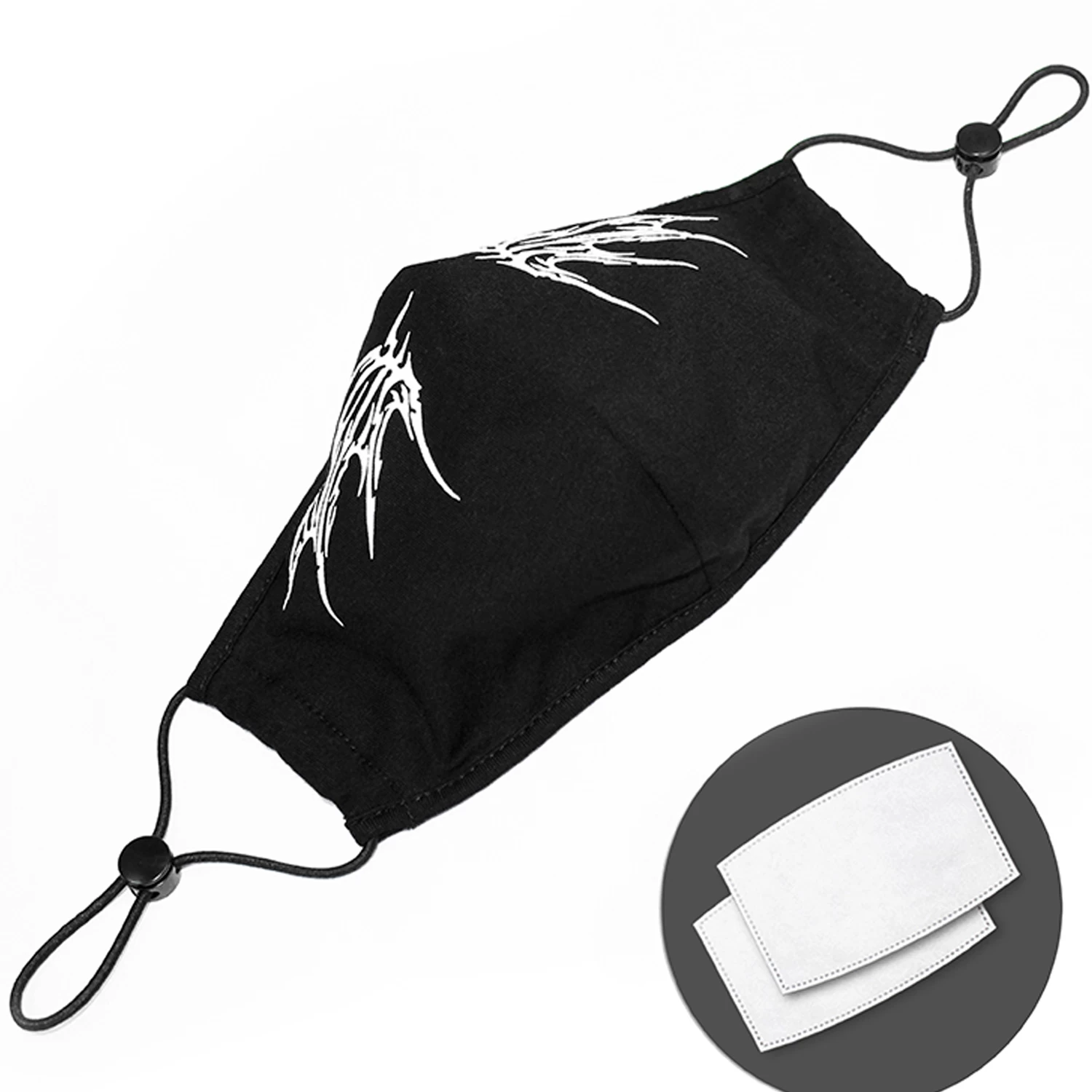 Masque 'White Butterfly' Noir 7 Masque 'White Butterfly' Noir – Image 5