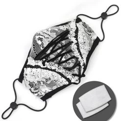 Masque 'White Lace' Blanc Et Noir 13 Masque 'White Lace' Blanc Et Noir -Magasin De Mode masque white lace blanc et noir 4
