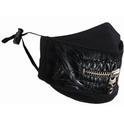Masque 'Zipped Mouth' Noir 10 Masque 'Zipped Mouth' Noir -Magasin De Mode masque zipped mouth noir 2