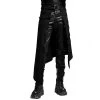 Mi-Jupe Kilt Asymétrique 'Dementor' Noire -Magasin De Mode mi jupe kilt asymetrique dementor noire