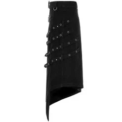 Mi-Jupe Kilt Asymétrique 'Dementor' Noire -Magasin De Mode mi jupe kilt asymetrique dementor noire 12