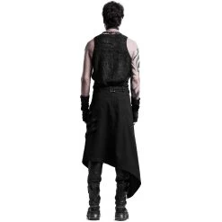 Mi-Jupe Kilt Asymétrique 'Dementor' Noire -Magasin De Mode mi jupe kilt asymetrique dementor noire 2