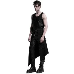 Mi-Jupe Kilt Asymétrique 'Dementor' Noire -Magasin De Mode mi jupe kilt asymetrique dementor noire 4