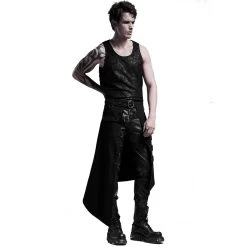 Mi-Jupe Kilt Asymétrique 'Dementor' Noire -Magasin De Mode mi jupe kilt asymetrique dementor noire 5