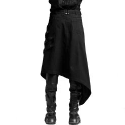 Mi-Jupe Kilt Asymétrique 'Dementor' Noire -Magasin De Mode mi jupe kilt asymetrique dementor noire 8