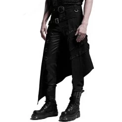 Mi-Jupe Kilt Asymétrique 'Dementor' Noire -Magasin De Mode mi jupe kilt asymetrique dementor noire 9