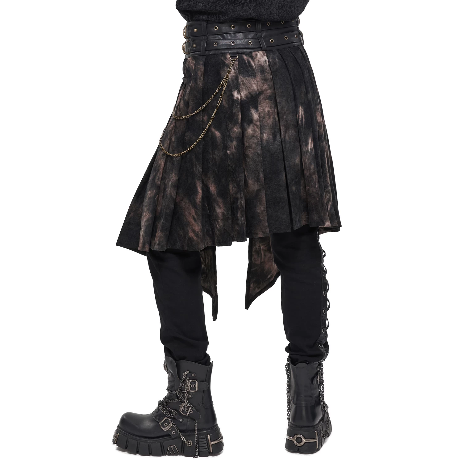 Mi-Jupe Kilt Asymétrique 'Taurus' Noire Et Cuivre 13 Mi-Jupe Kilt Asymétrique 'Taurus' Noire Et Cuivre – Image 11
