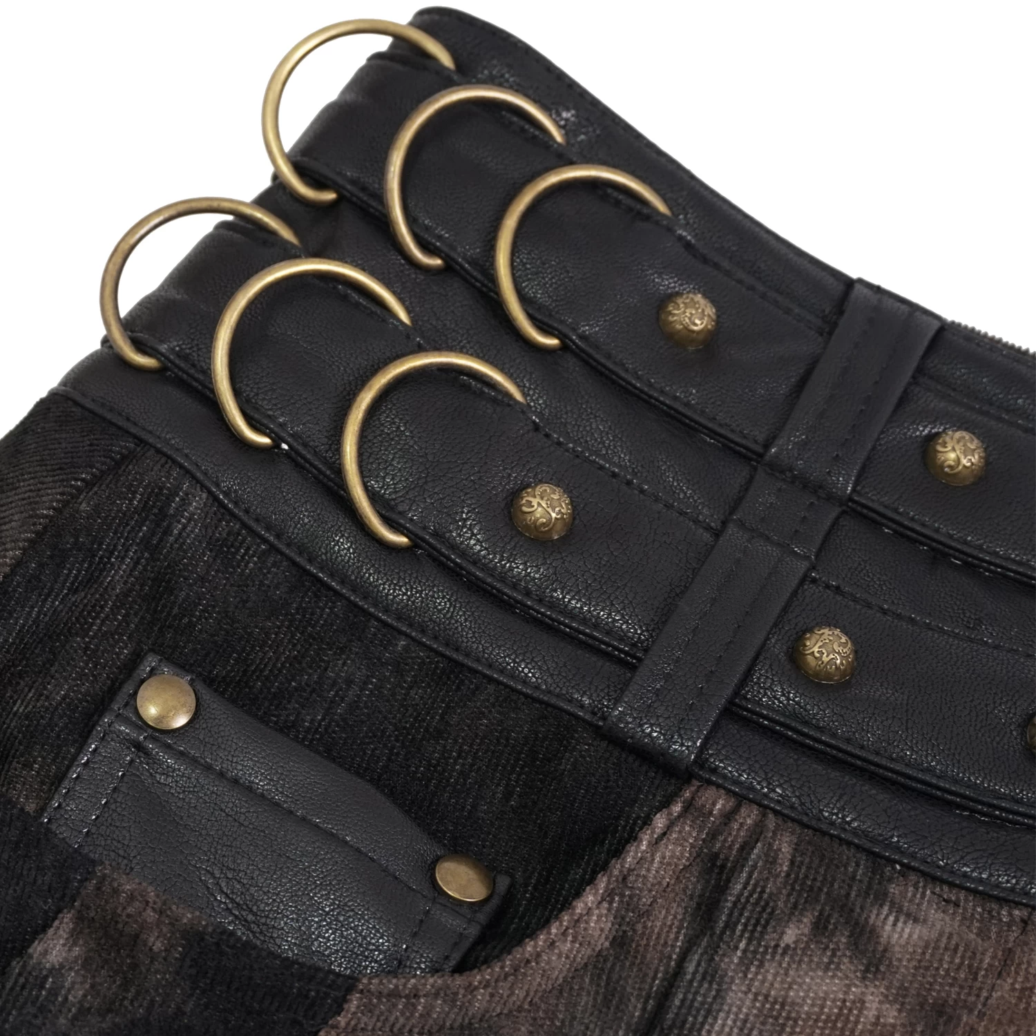 Mi-Jupe Kilt Asymétrique 'Taurus' Noire Et Cuivre 21 Mi-Jupe Kilt Asymétrique 'Taurus' Noire Et Cuivre – Image 19