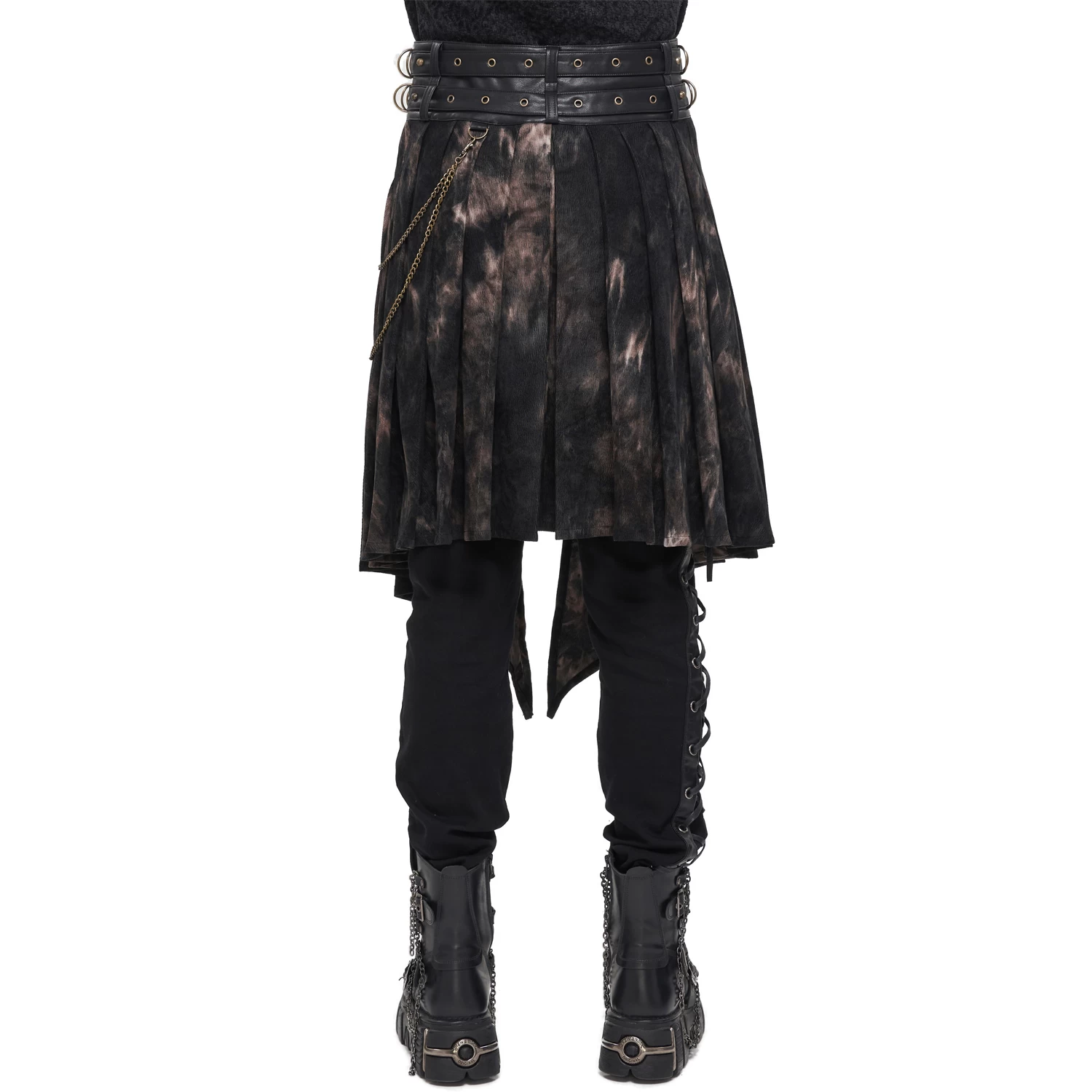 Mi-Jupe Kilt Asymétrique 'Taurus' Noire Et Cuivre 11 Mi-Jupe Kilt Asymétrique 'Taurus' Noire Et Cuivre – Image 9