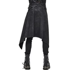 Mi-Jupe Kilt Pour Hommes 'Catacomb' Noire -Magasin De Mode mi jupe kilt pour hommes catacomb noire 4