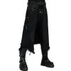 Mi-Jupe Kilt Pour Hommes 'Goth Stylish' Noire 1 Mi-Jupe Kilt Pour Hommes 'Goth Stylish' Noire -Magasin De Mode mi jupe kilt pour hommes goth stylish noire
