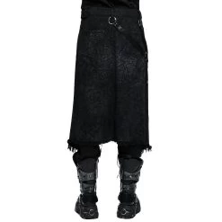 Mi-Jupe Kilt Pour Hommes 'Goth Stylish' Noire 23 Mi-Jupe Kilt Pour Hommes 'Goth Stylish' Noire -Magasin De Mode mi jupe kilt pour hommes goth stylish noire 5