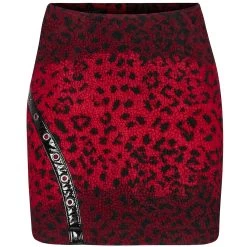 Mini-Jupe 'Hot Girl' En Léopard Rouge -Magasin De Mode mini jupe hot girl en leopard rouge 13