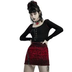 Mini-Jupe 'Hot Girl' En Léopard Rouge -Magasin De Mode mini jupe hot girl en leopard rouge 8