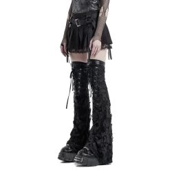 Mini Jupe Plissée 'Punk Decadent' Noire 30 Mini Jupe Plissée 'Punk Decadent' Noire -Magasin De Mode mini jupe plissee punk decadent noire 10