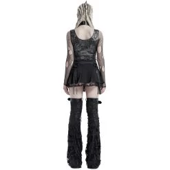 Mini Jupe Plissée 'Punk Decadent' Noire 22 Mini Jupe Plissée 'Punk Decadent' Noire -Magasin De Mode mini jupe plissee punk decadent noire 2