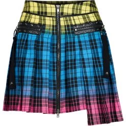 Mini-Jupe Plissée 'Punk Plaid' à Carreaux -Magasin De Mode mini jupe plissee punk plaid a carreaux 11