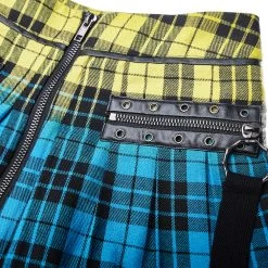 Mini-Jupe Plissée 'Punk Plaid' à Carreaux -Magasin De Mode mini jupe plissee punk plaid a carreaux 15