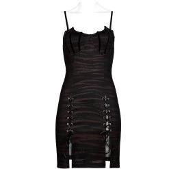 Mini Robe 'Bat Sleep' Noire Et Bordeaux -Magasin De Mode mini robe bat sleep noire et bordeaux 12