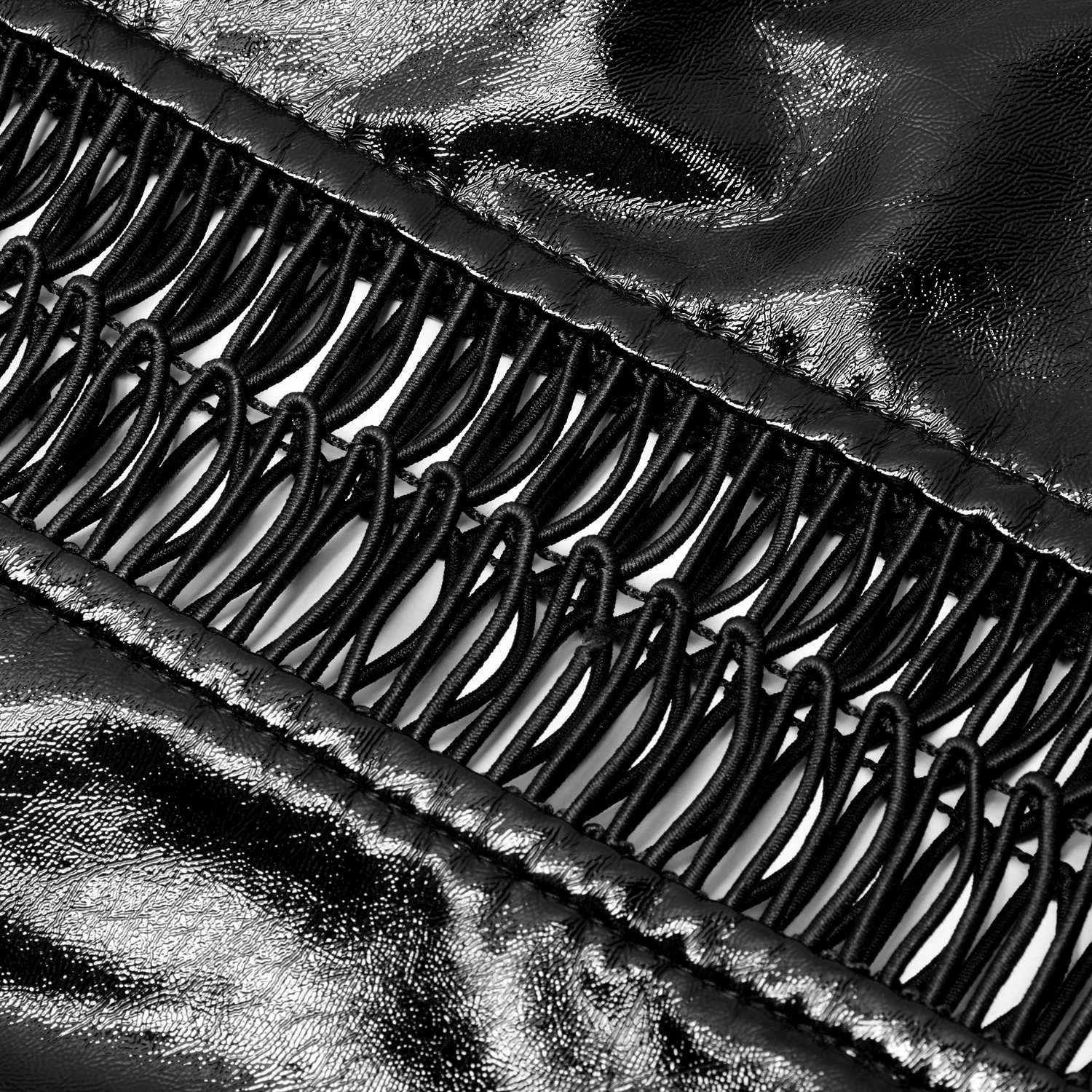 Mini Robe 'Dark Fetish' En Simili Cuir Noir Verni 13 Mini Robe 'Dark Fetish' En Simili Cuir Noir Verni â Image 11