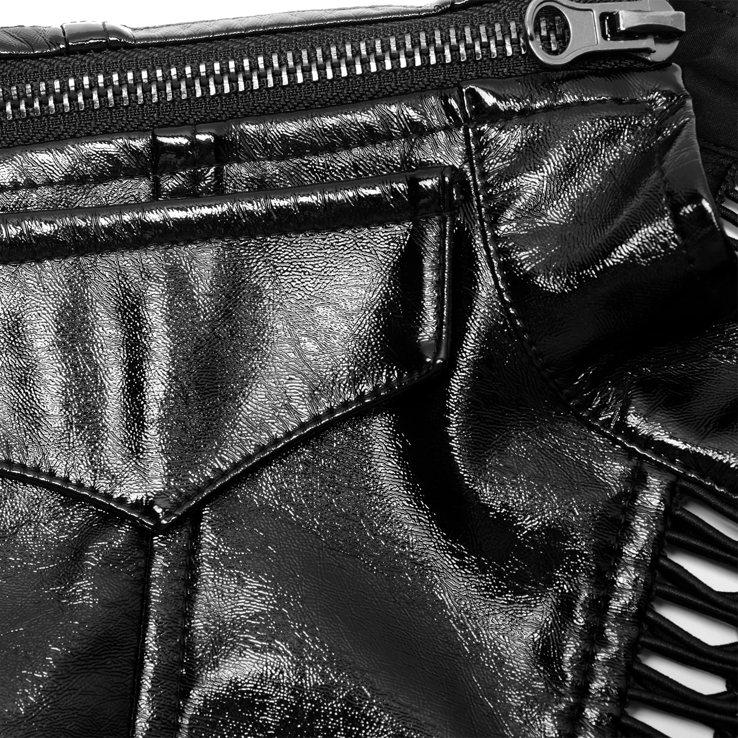 Mini Robe 'Dark Fetish' En Simili Cuir Noir Verni 14 Mini Robe 'Dark Fetish' En Simili Cuir Noir Verni â Image 12