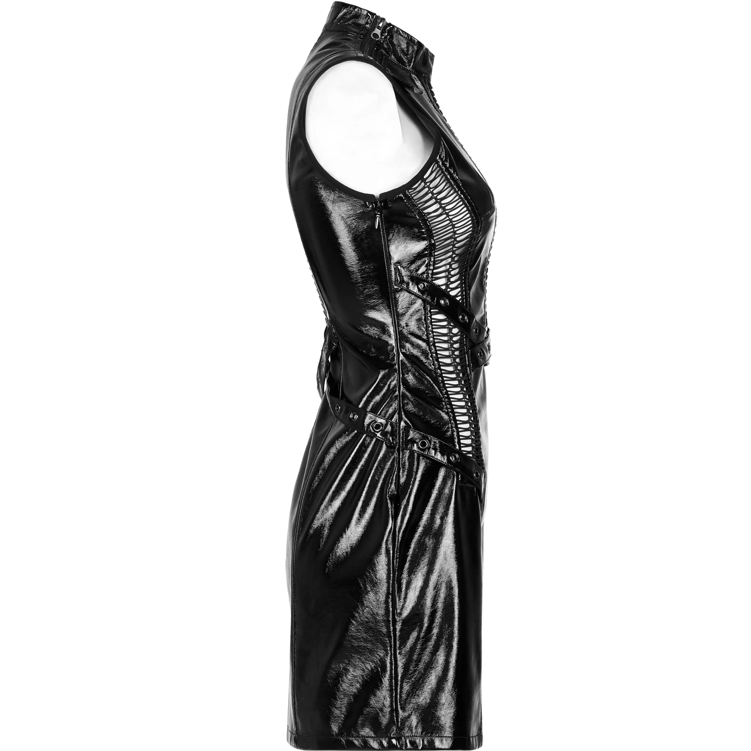 Mini Robe 'Dark Fetish' En Simili Cuir Noir Verni 11 Mini Robe 'Dark Fetish' En Simili Cuir Noir Verni â Image 9