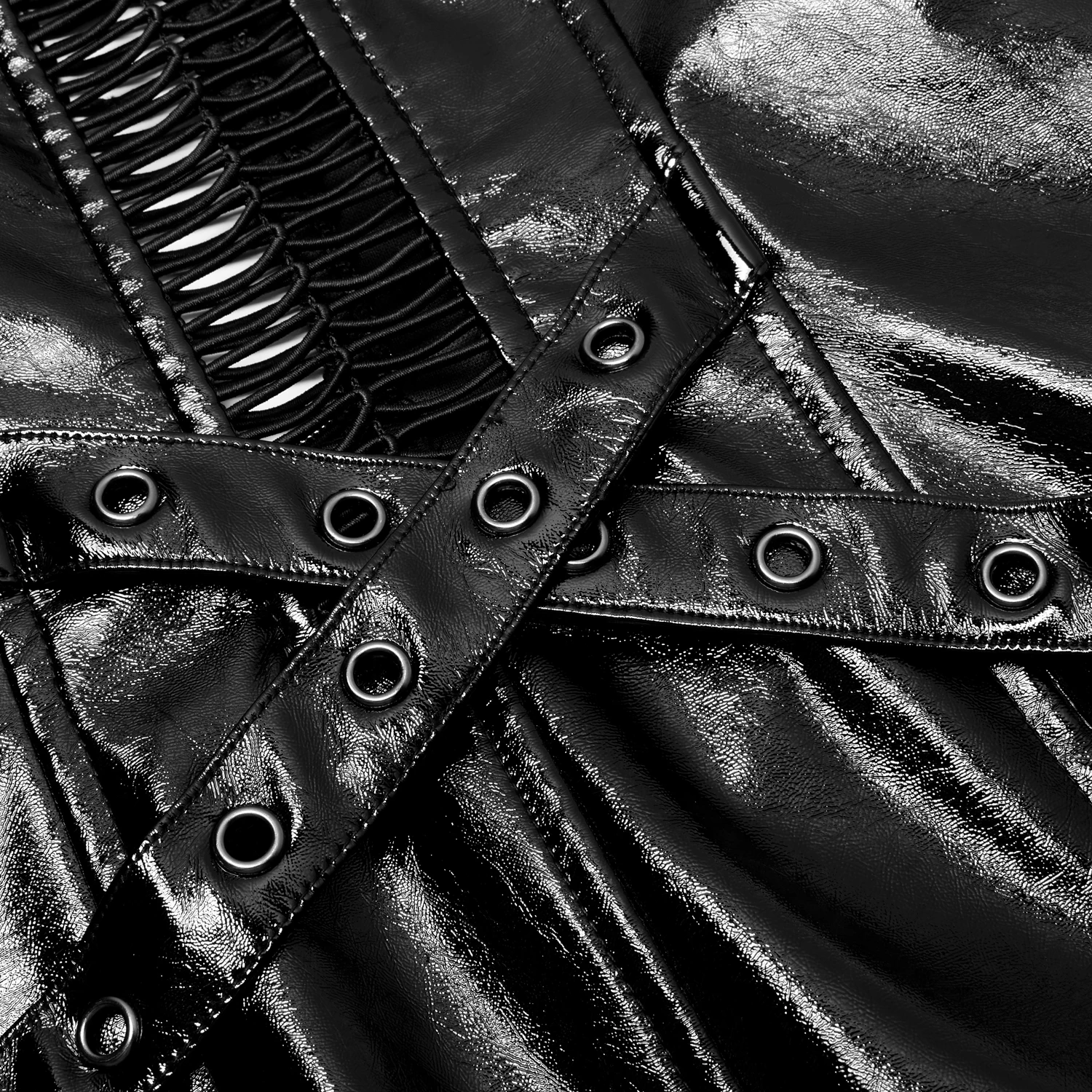 Mini Robe 'Dark Fetish' En Simili Cuir Noir Verni 12 Mini Robe 'Dark Fetish' En Simili Cuir Noir Verni â Image 10