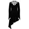 Mini Robe 'Ishtar' En Velours Noir Et Dentelle Blanche 1 Mini Robe 'Ishtar' En Velours Noir Et Dentelle Blanche -Magasin De Mode mini robe ishtar en velours noir et dentelle blanche