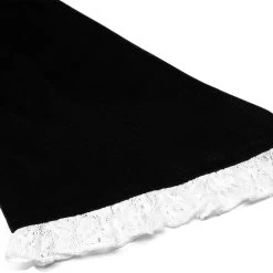 Mini Robe 'Ishtar' En Velours Noir Et Dentelle Blanche -Magasin De Mode mini robe ishtar en velours noir et dentelle blanche 12