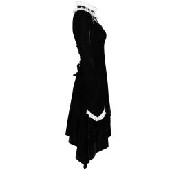 Mini Robe 'Ishtar' En Velours Noir Et Dentelle Blanche -Magasin De Mode mini robe ishtar en velours noir et dentelle blanche 9