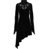 Mini Robe 'Ishtar' Noire En Velours Et Dentelle 2 Mini Robe 'Ishtar' Noire En Velours Et Dentelle -Magasin De Mode mini robe ishtar noire en velours et dentelle