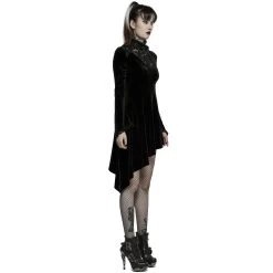 Mini Robe 'Ishtar' Noire En Velours Et Dentelle -Magasin De Mode mini robe ishtar noire en velours et dentelle 3