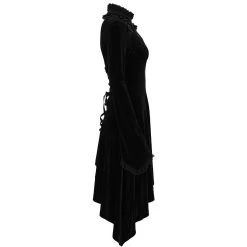 Mini Robe 'Ishtar' Noire En Velours Et Dentelle -Magasin De Mode mini robe ishtar noire en velours et dentelle 9