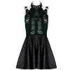 Mini Robe 'Willow' Noire Et Verte -Magasin De Mode mini robe willow noire et verte