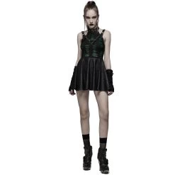 Mini Robe 'Willow' Noire Et Verte -Magasin De Mode mini robe willow noire et verte 3