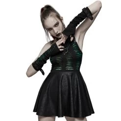 Mini Robe 'Willow' Noire Et Verte -Magasin De Mode mini robe willow noire et verte 7