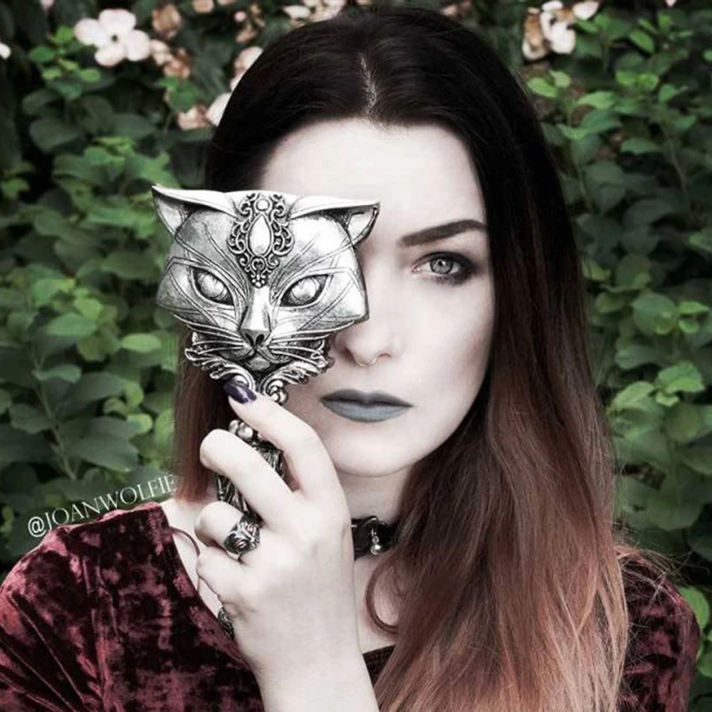 Miroir à Main 'Sacred Cat' Argenté 6 Miroir à Main 'Sacred Cat' Argenté – Image 4