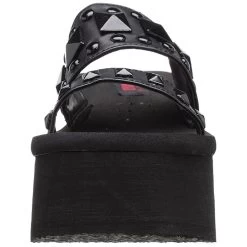 Mules Plateformes En Cuir Vegan Demonia 'FUNN-18'... -Magasin De Mode mules plateformes en cuir vegan demonia funn 18 noires 2