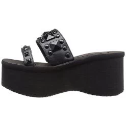 Mules Plateformes En Cuir Vegan Demonia 'FUNN-18'... -Magasin De Mode mules plateformes en cuir vegan demonia funn 18 noires 4